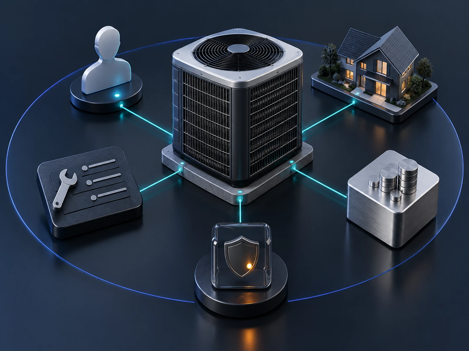 Connected service records and company knowledge